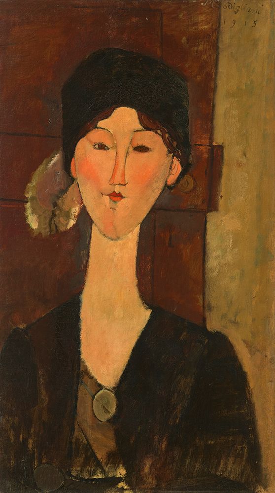 Wall Art Painting id:619573, Name: Beatrice Hastings 1915, Artist: Modigliani, Amedeo