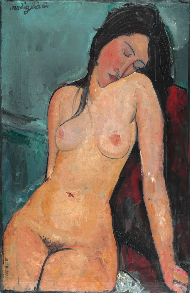 Wall Art Painting id:619593, Name: Female Nude 1916, Artist: Modigliani, Amedeo