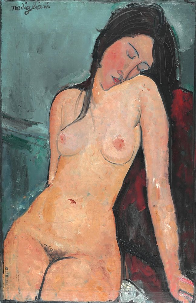 Wall Art Painting id:619600, Name: Female Nude 1916, Artist: Modigliani, Amedeo