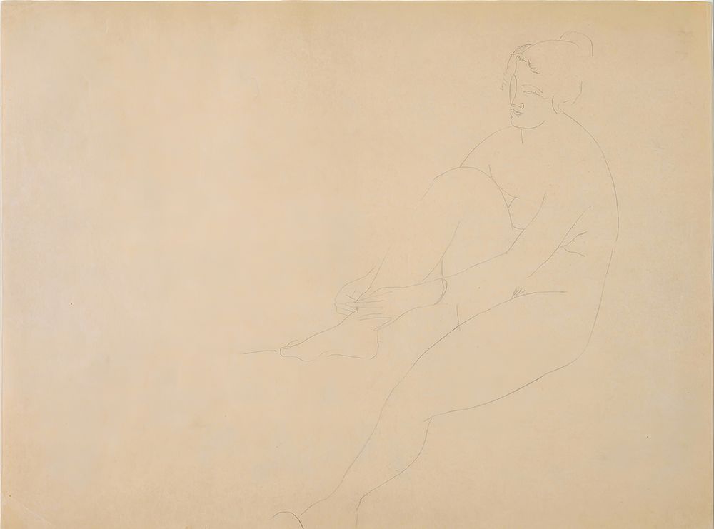 Wall Art Painting id:619661, Name: Nude, Graphite Pencil Drawing, Artist: Modigliani, Amedeo