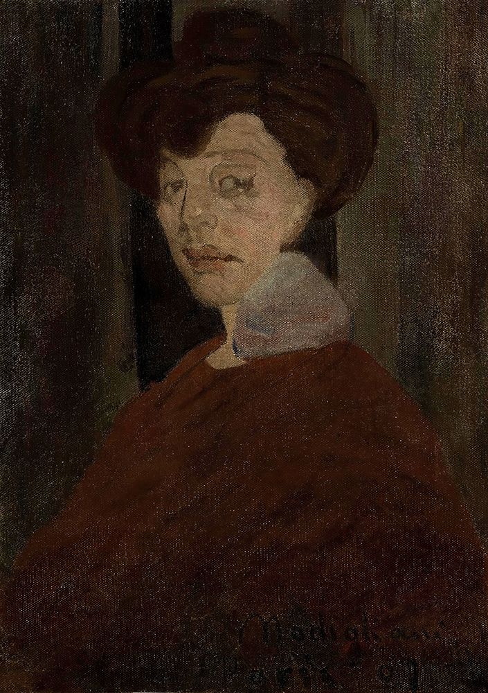 Wall Art Painting id:619668, Name: Portrait of a Woman 1907, Artist: Modigliani, Amedeo