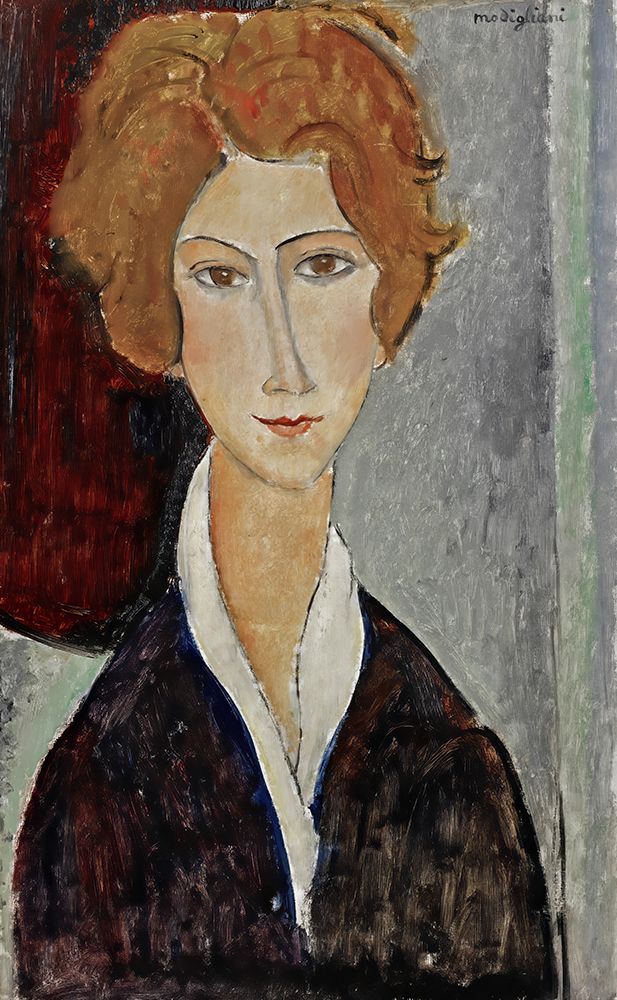 Wall Art Painting id:619669, Name: Portrait of a Woman 1917, Artist: Modigliani, Amedeo