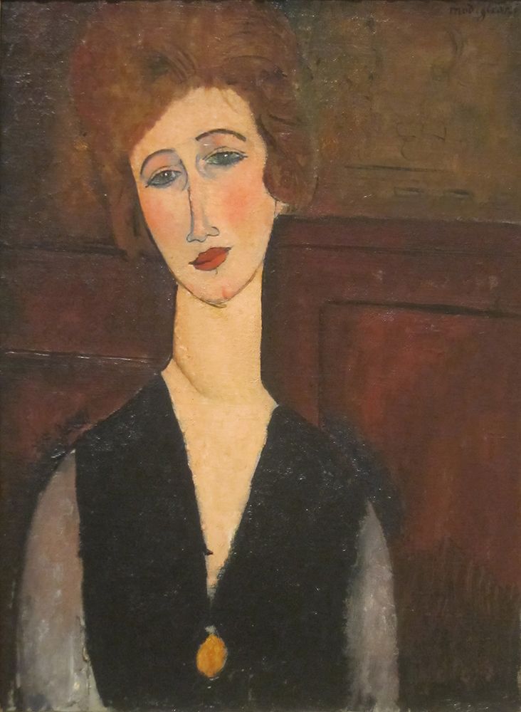 Wall Art Painting id:619670, Name: Portrait of a Woman 1918, Artist: Modigliani, Amedeo