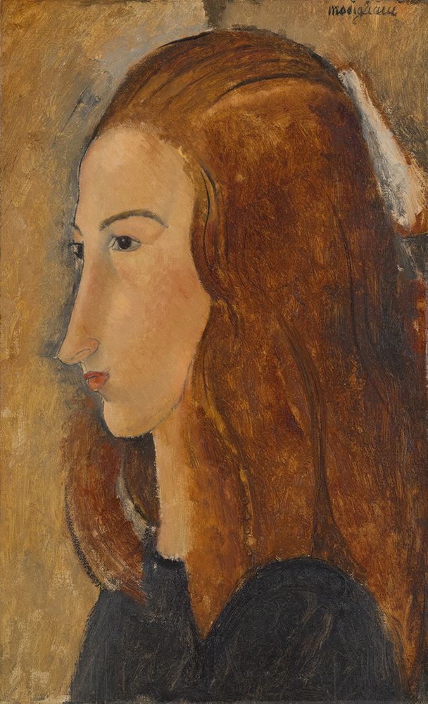 Wall Art Painting id:619672, Name: Portrait of a Young Woman 1918 Facing Left, Artist: Modigliani, Amedeo
