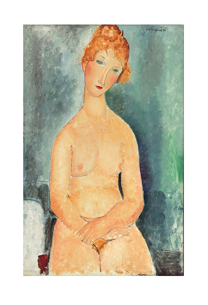 Wall Art Painting id:619737, Name: Seated Nude 1918, Artist: Modigliani, Amedeo