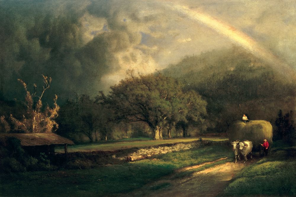 Wall Art Painting id:635405, Name: The Rainbow in the Berkshire Hills 1869, Artist: Inness, George
