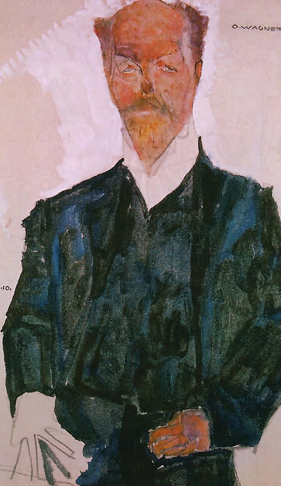 Wall Art Painting id:646133, Name: Portrait of Otto Wagner 1910, Artist: Schiele, Egon