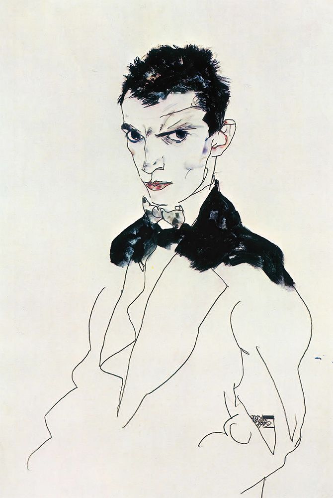 Wall Art Painting id:646145, Name: Self-Portrait 1912, Artist: Schiele, Egon