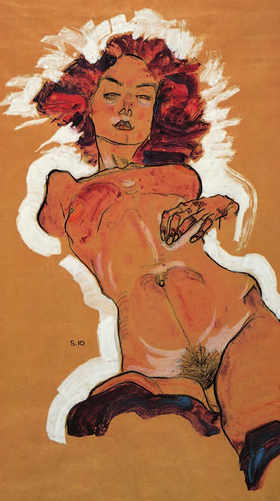 Wall Art Painting id:646178, Name: Female Nude 1910, Artist: Schiele, Egon