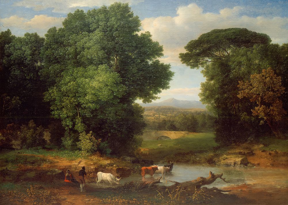 Wall Art Painting id:672740, Name: A Bit of the Roman Aqueduct 1852, Artist: Inness, George