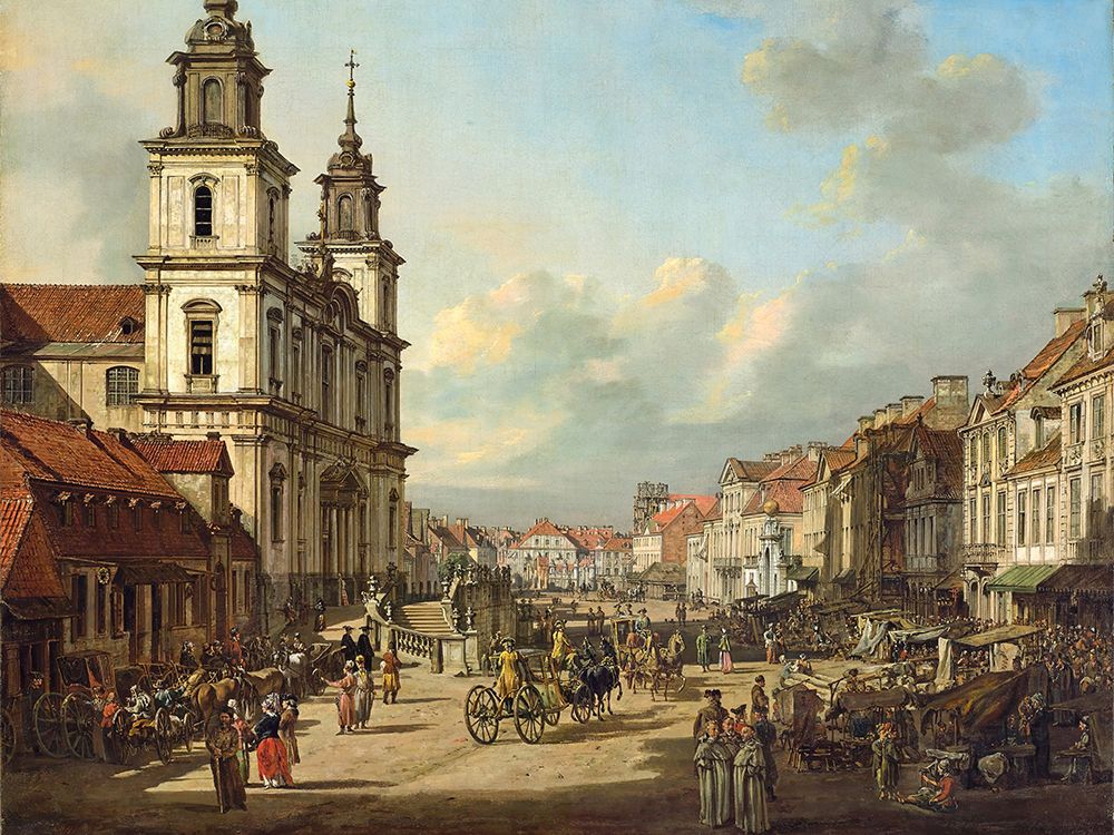 Wall Art Painting id:691804, Name: Church of the Holy Cross in Warsaw, Artist: Canaletto