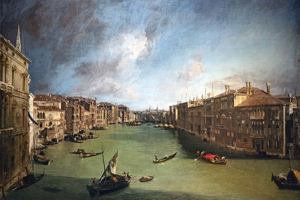 Wall Art Painting id:691807, Name: Grand Canal, from Palazo Balbi toward Rialto, Artist: Canaletto