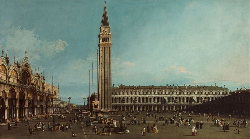 Wall Art Painting id:691816, Name: The Piazza San Marco Venice, Artist: Canaletto