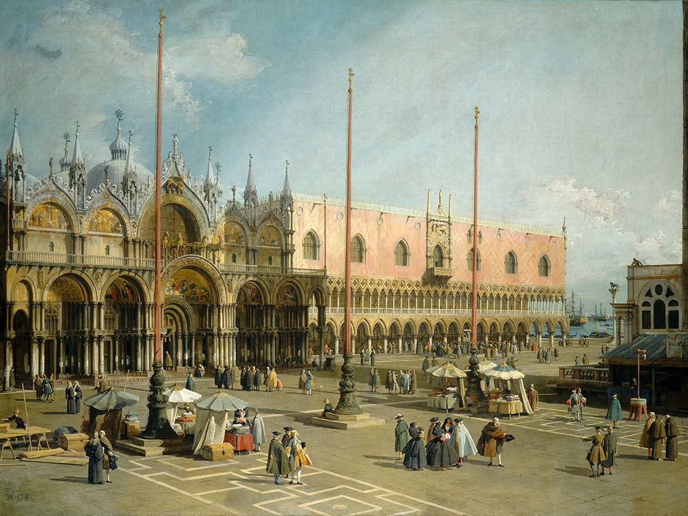 Wall Art Painting id:691818, Name: The Square of Saint Marks Venice, Artist: Canaletto