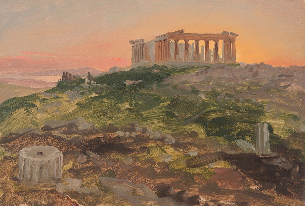 Wall Art Painting id:730123, Name: The Parthenon from the Southeast 1869, Artist: Church, Frederic Edwin