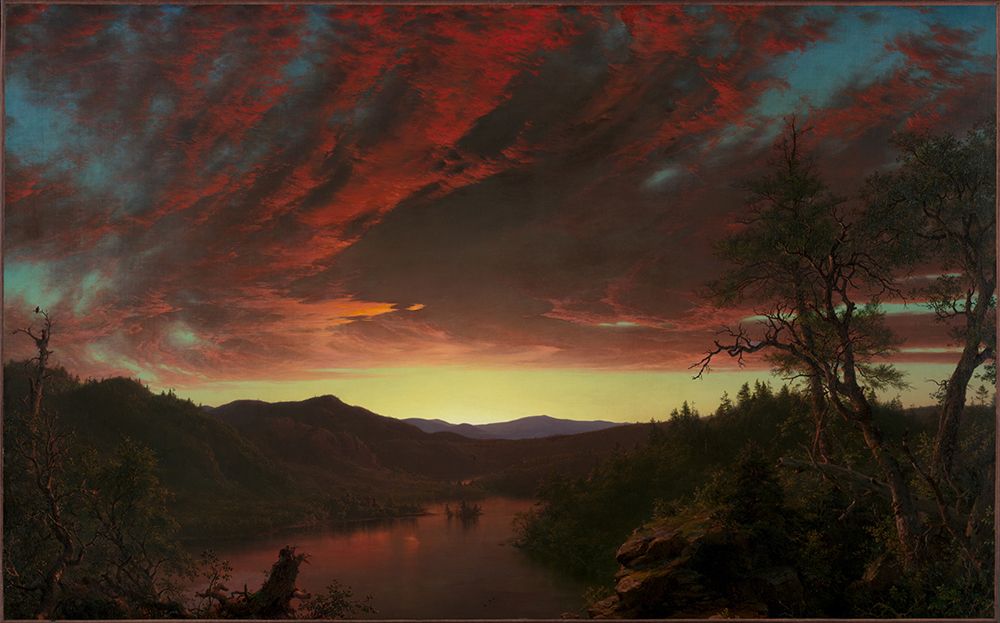 Wall Art Painting id:730129, Name: Twilight in the Wilderness 1860, Artist: Church, Frederic Edwin