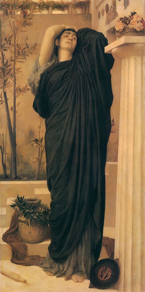 Wall Art Painting id:730156, Name: Electra At The Tomb Of Agamemnon 1868, Artist: Leighton, Frederic
