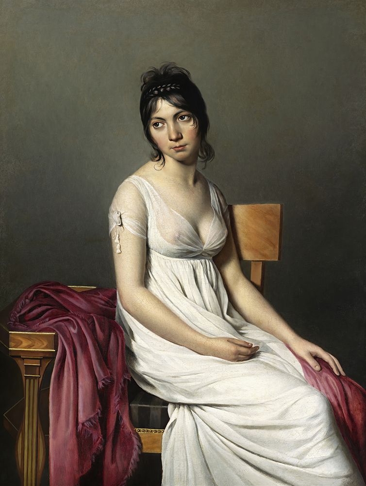 Wall Art Painting id:730733, Name: Portrait of a Young Woman in White circa 1798, Artist: David, Jacques-Louis