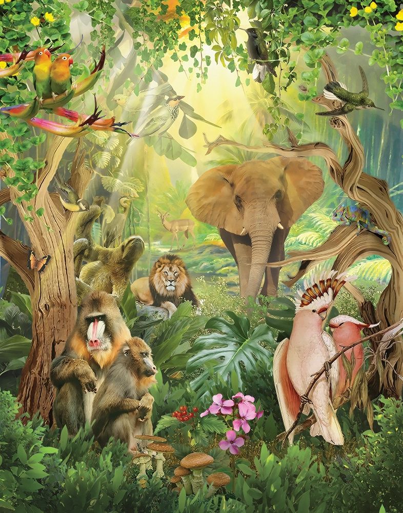 Wall Art Painting id:410889, Name: Jungle Mix III , Artist: Hunziker, Steve