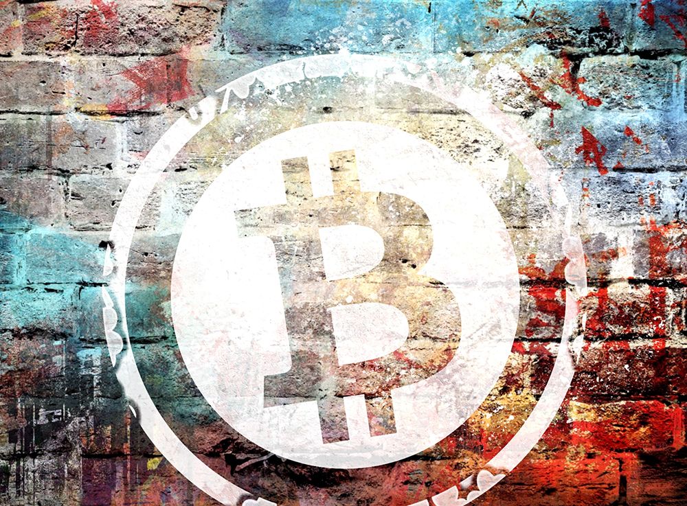 Wall Art Painting id:446194, Name: Bitcoin Off the Wall, Artist: Smith, Karen