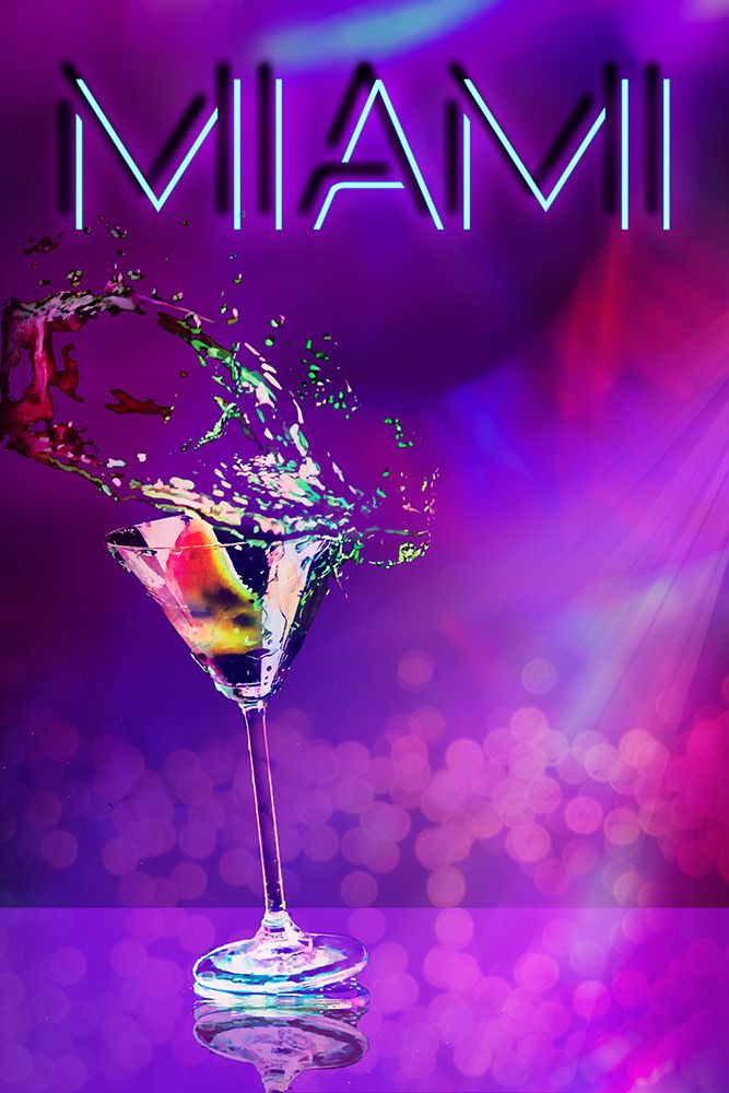 Wall Art Painting id:469988, Name: Miami Party Night, Artist: Haase, Andrea