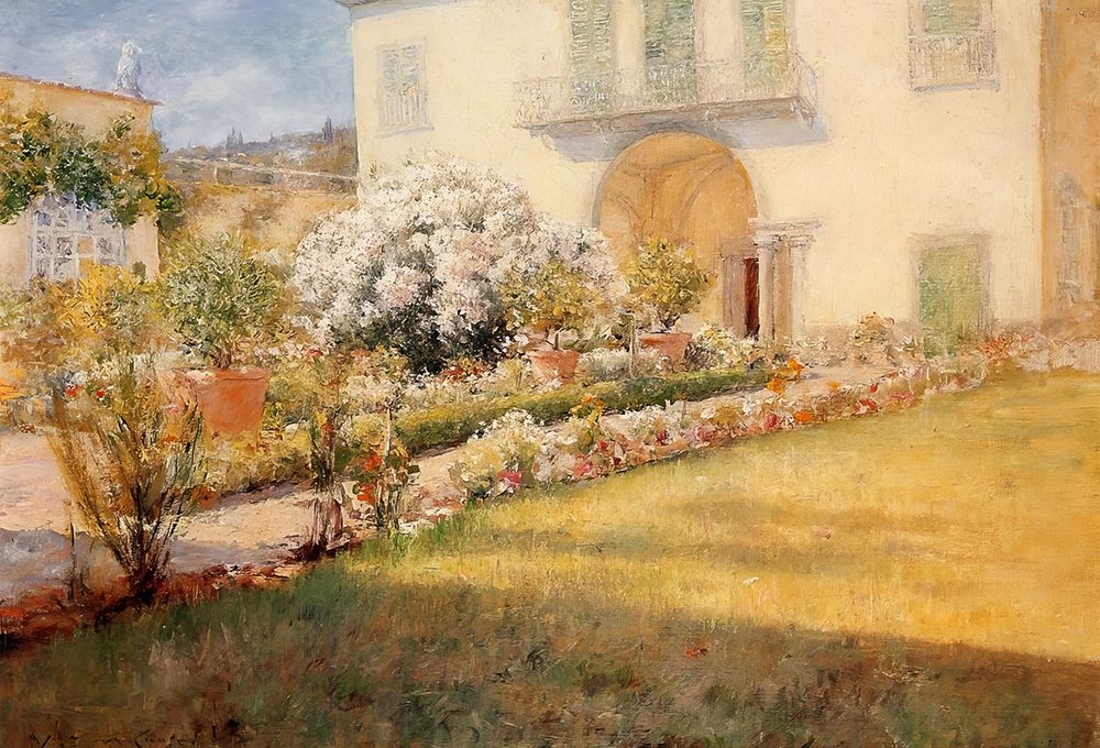 Wall Art Painting id:746122, Name: A Florentine Villa 1880, Artist: Chase, William Merritt