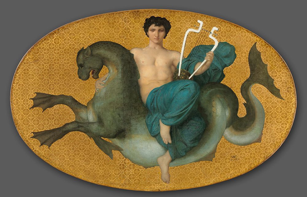 Wall Art Painting id:746289, Name: Arion on a Sea Horse 1855, Artist: Bouguereau, William-Adolphe