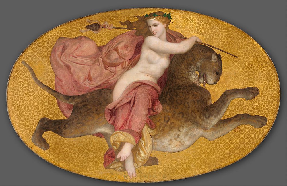 Wall Art Painting id:746291, Name: Bacchante on a Panther 1855, Artist: Bouguereau, William-Adolphe