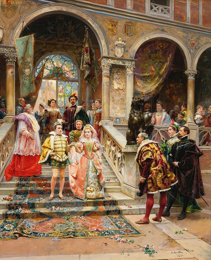 Wall Art Painting id:749833, Name: The Marriage Of The Prince 1895, Artist: Detti, Cesare Agostino