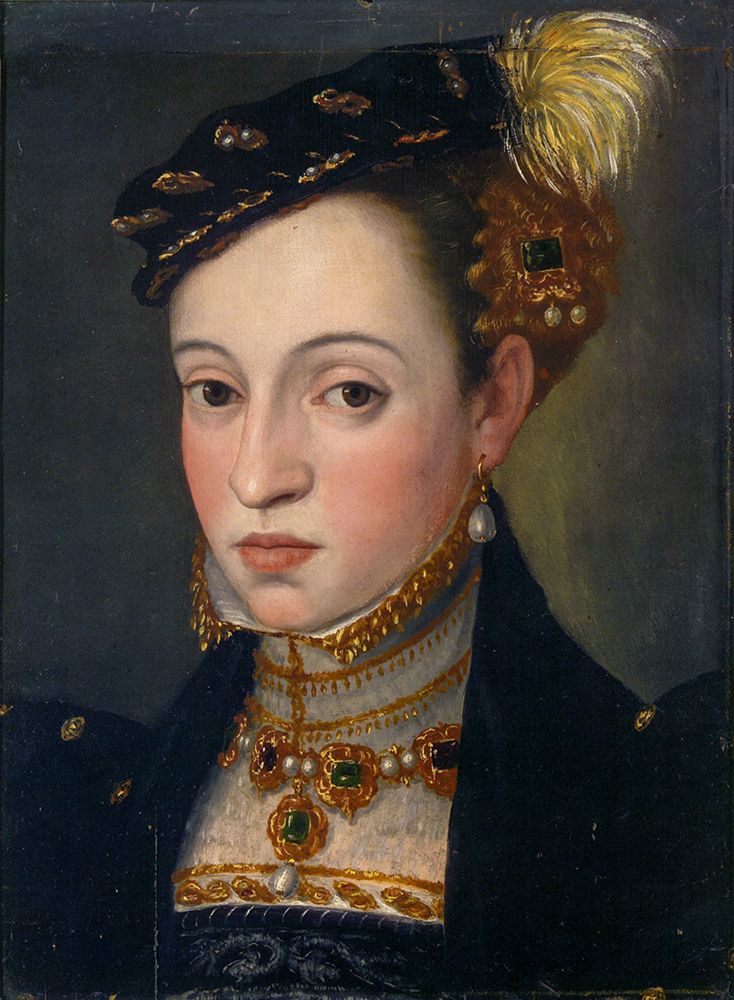 Wall Art Painting id:763750, Name: Daughter of Ferdinand I, perhaps Magdalena ca 1563, Artist: Arcimboldo, Giuseppe