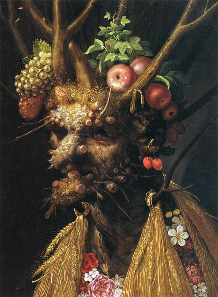Wall Art Painting id:763756, Name: Four Seasons in one Head ca 1590, Artist: Arcimboldo, Giuseppe