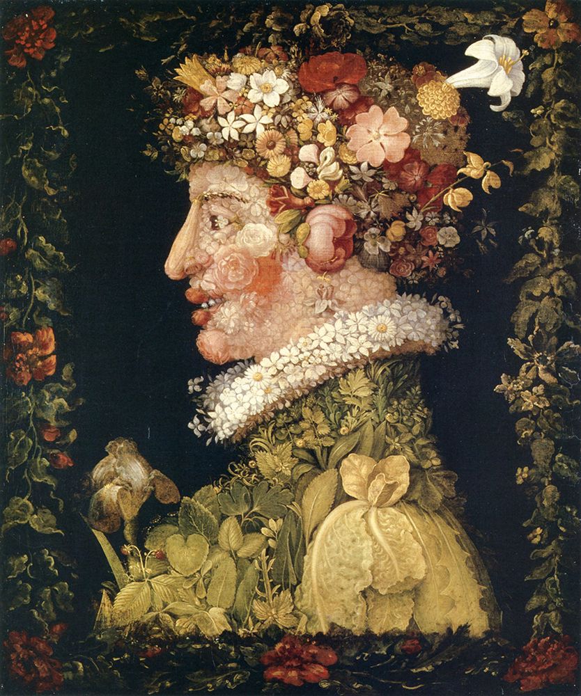 Wall Art Painting id:763761, Name: Spring 1573, Artist: Arcimboldo, Giuseppe
