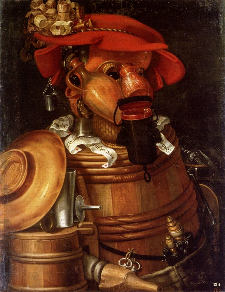 Wall Art Painting id:763773, Name: The Waiter 1573, Artist: Arcimboldo, Giuseppe