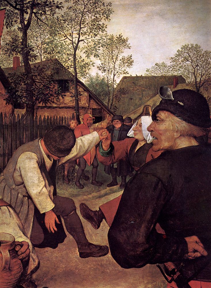 Art Print: The Peasant Dance detail ca 1567