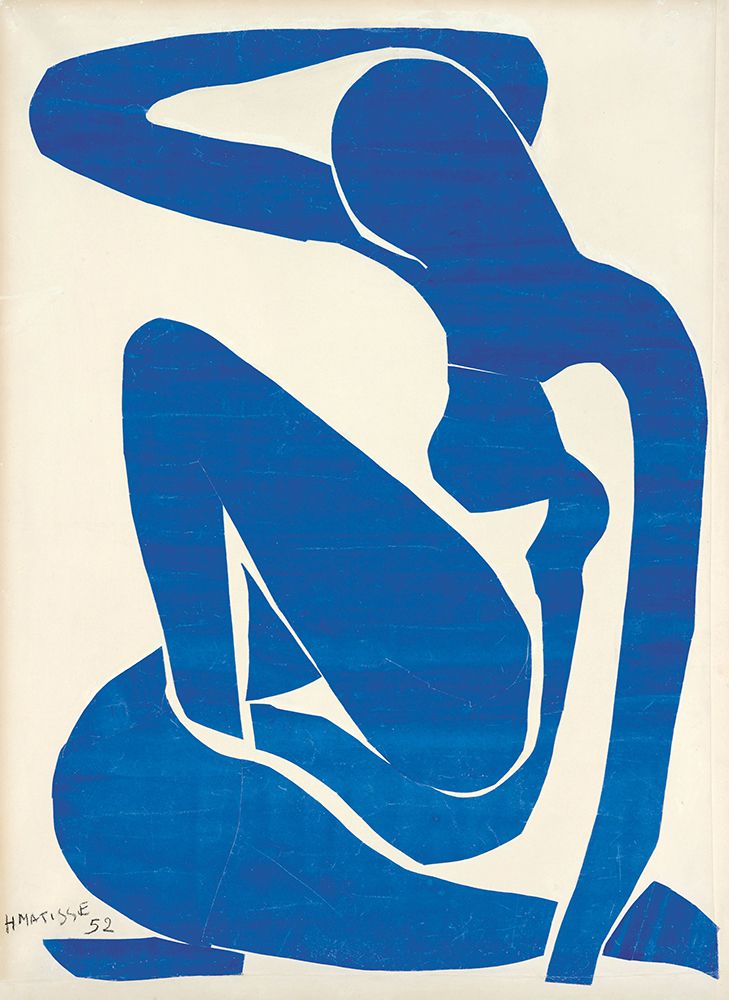 Wall Art Painting id:764456, Name: Blue Nude I 1951, Artist: Matisse, Henri