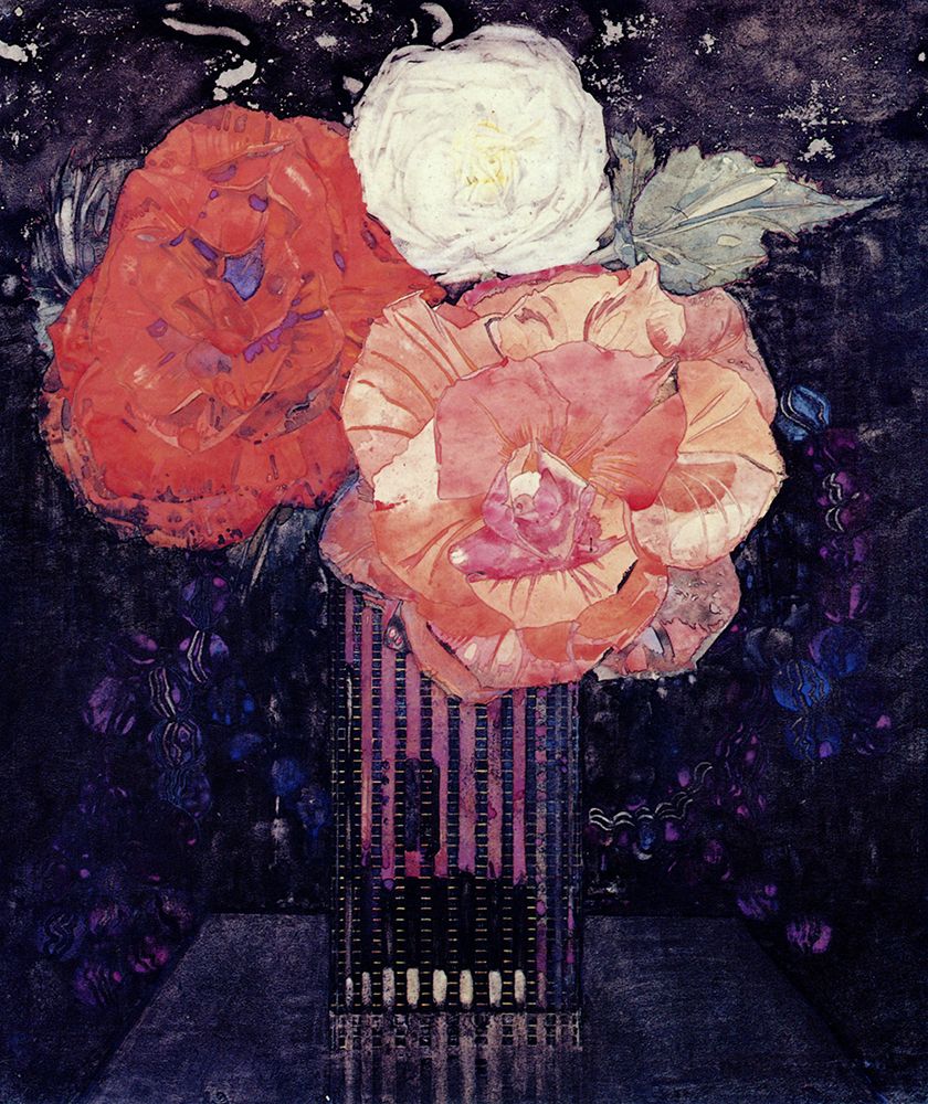 Wall Art Painting id:764567, Name: Begonias 1916, Artist: Mackintosh, Charles Rennie
