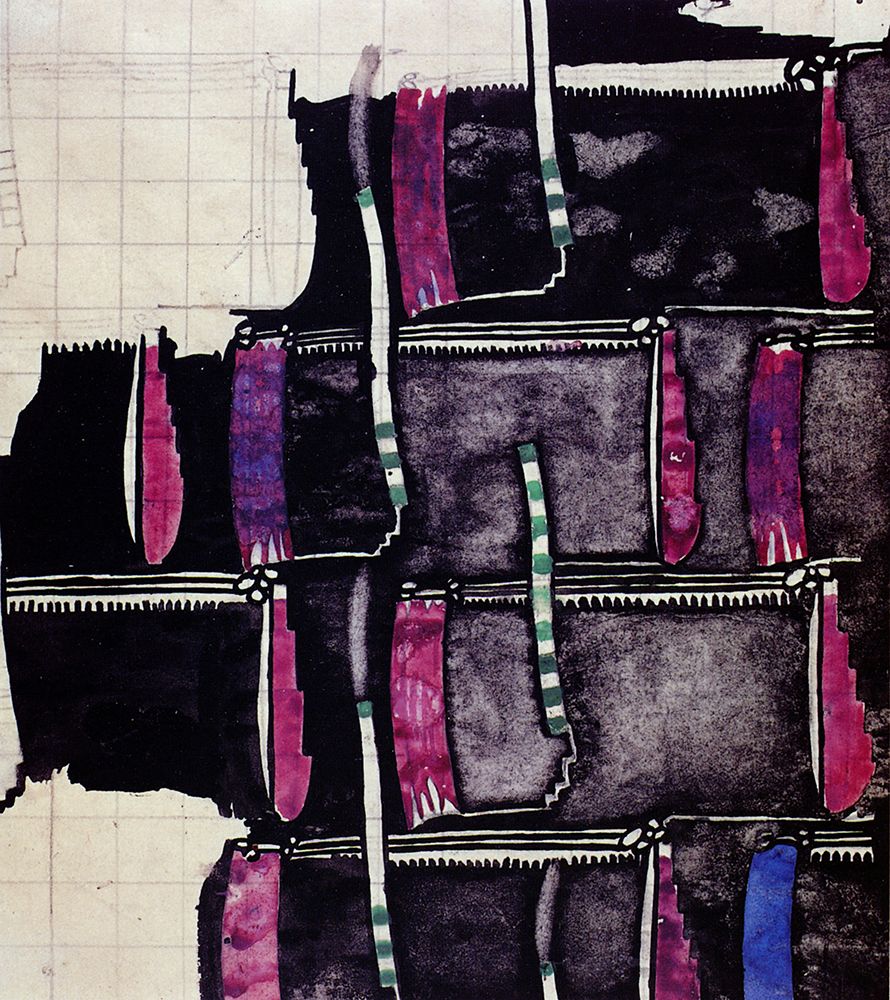 Wall Art Painting id:764608, Name: Rectangles and Green Circles, Artist: Mackintosh, Charles Rennie