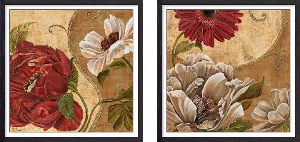 Set of wall art painting,Floral Aura