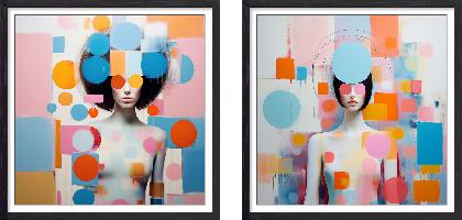 Set of wall art painting,Rhythm of Life