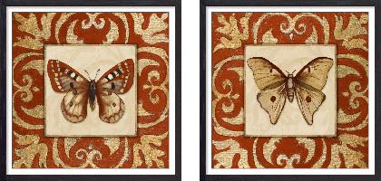 Set of wall art painting,Moroccan Butterfly