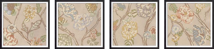 Set of wall art painting,Organza Chintz