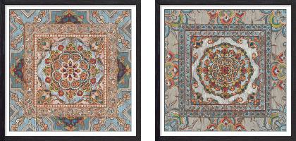 Set of wall art painting,Boho Textile 