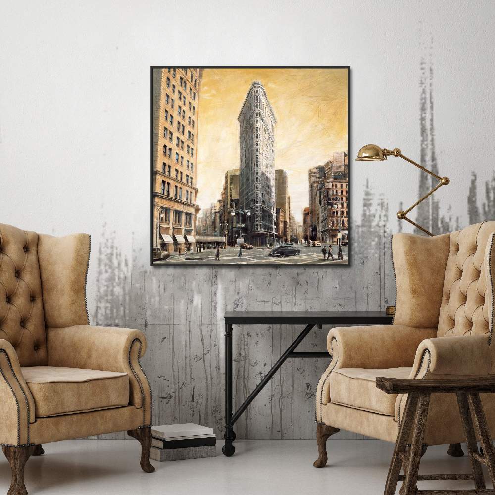 Set of wall art painting,The Flatiron Building