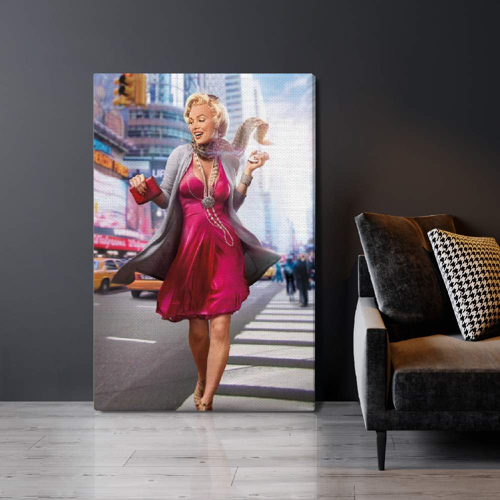 Set of wall art painting,Marilyn In The City