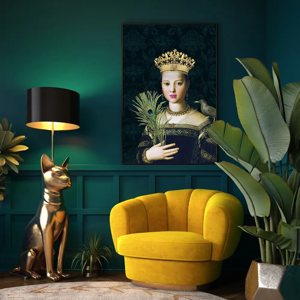 Set of wall art painting,Real Queen Crown