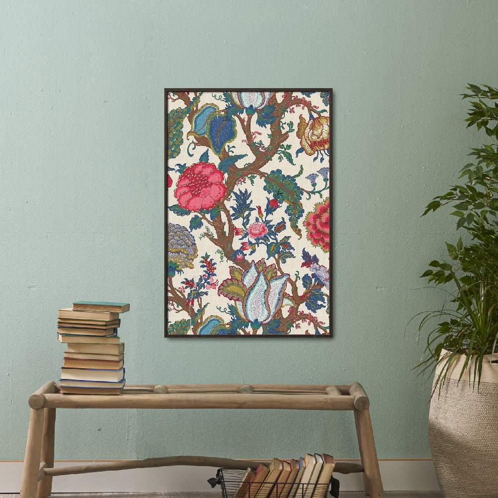 Set of wall art painting,Jacobean Floral