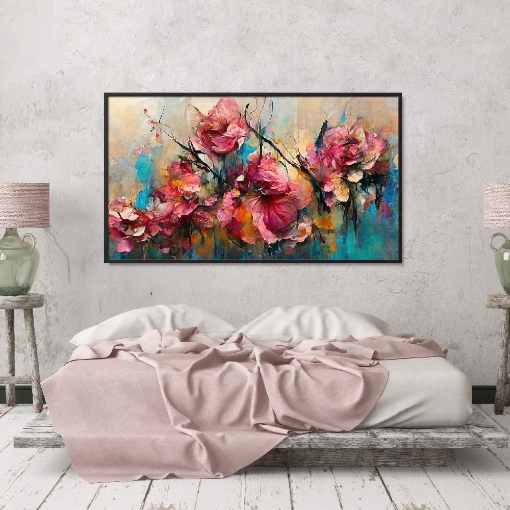Set of wall art painting,Wild Rough Roses