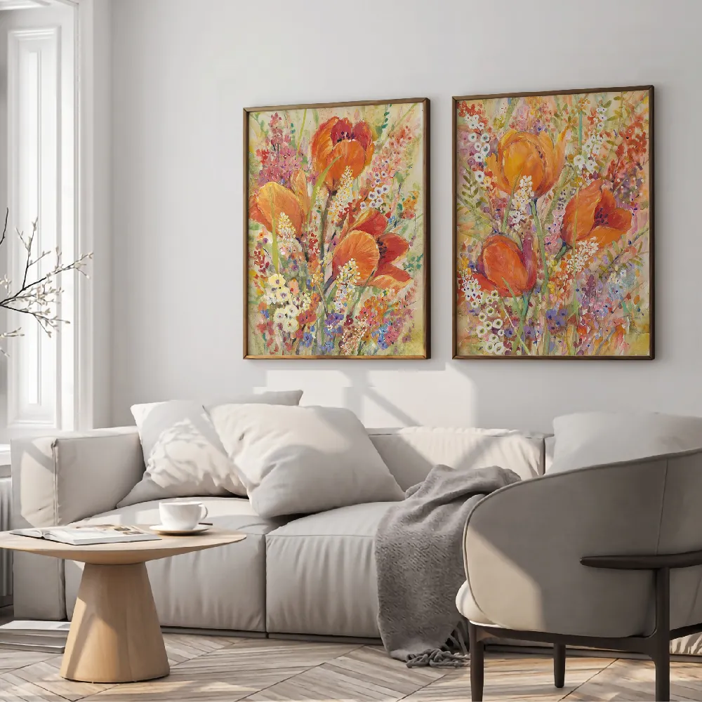 Set of wall art painting,Spring Bloom 