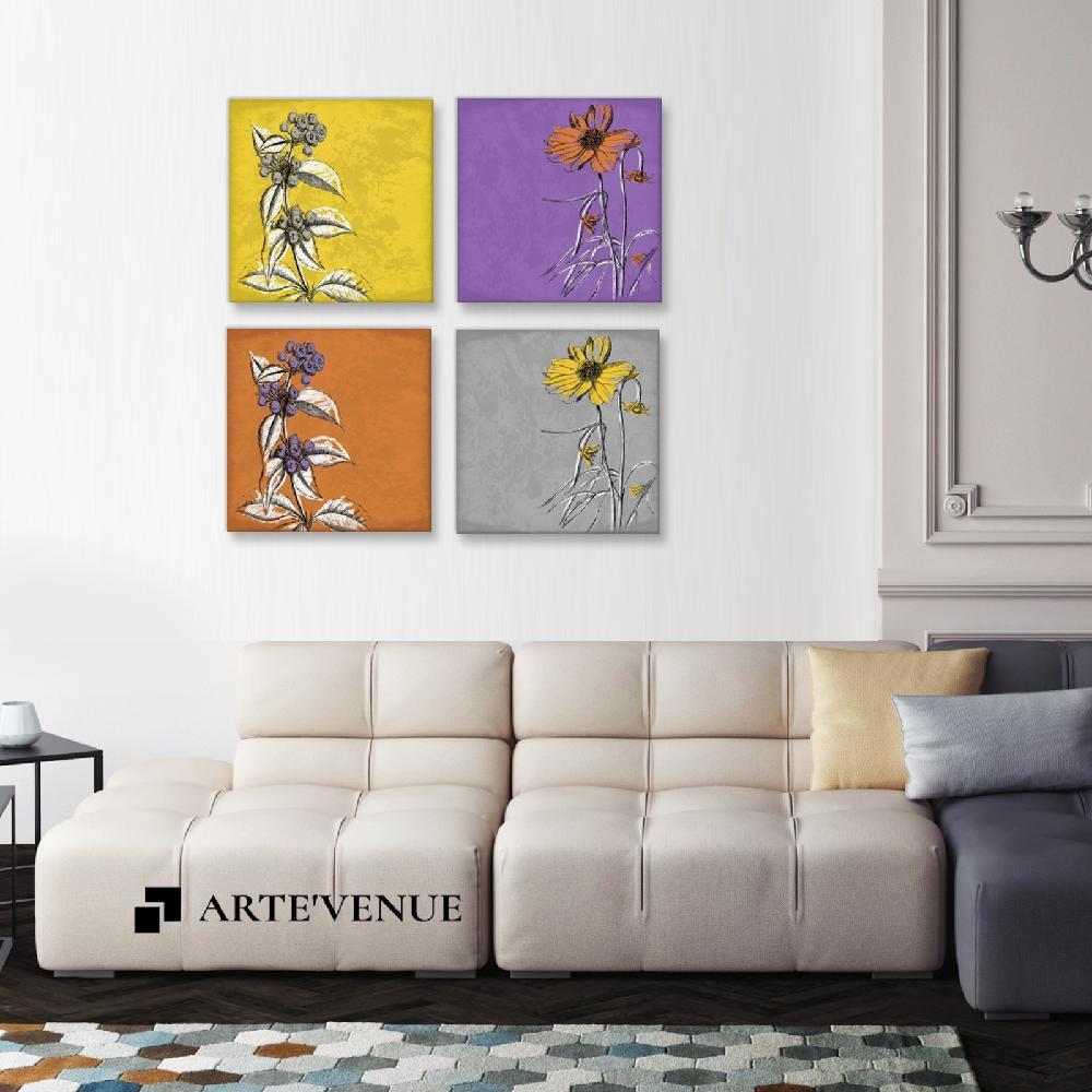 Set of wall art painting,Flowers