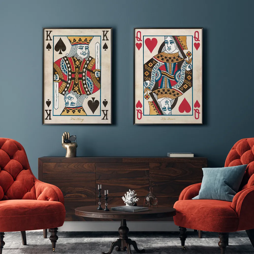Set of wall art painting,King of Spades
